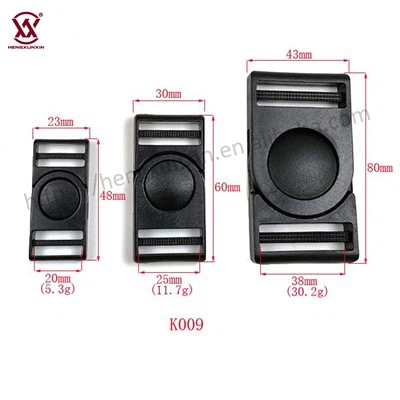 スイベル中心のプラスチックバックル